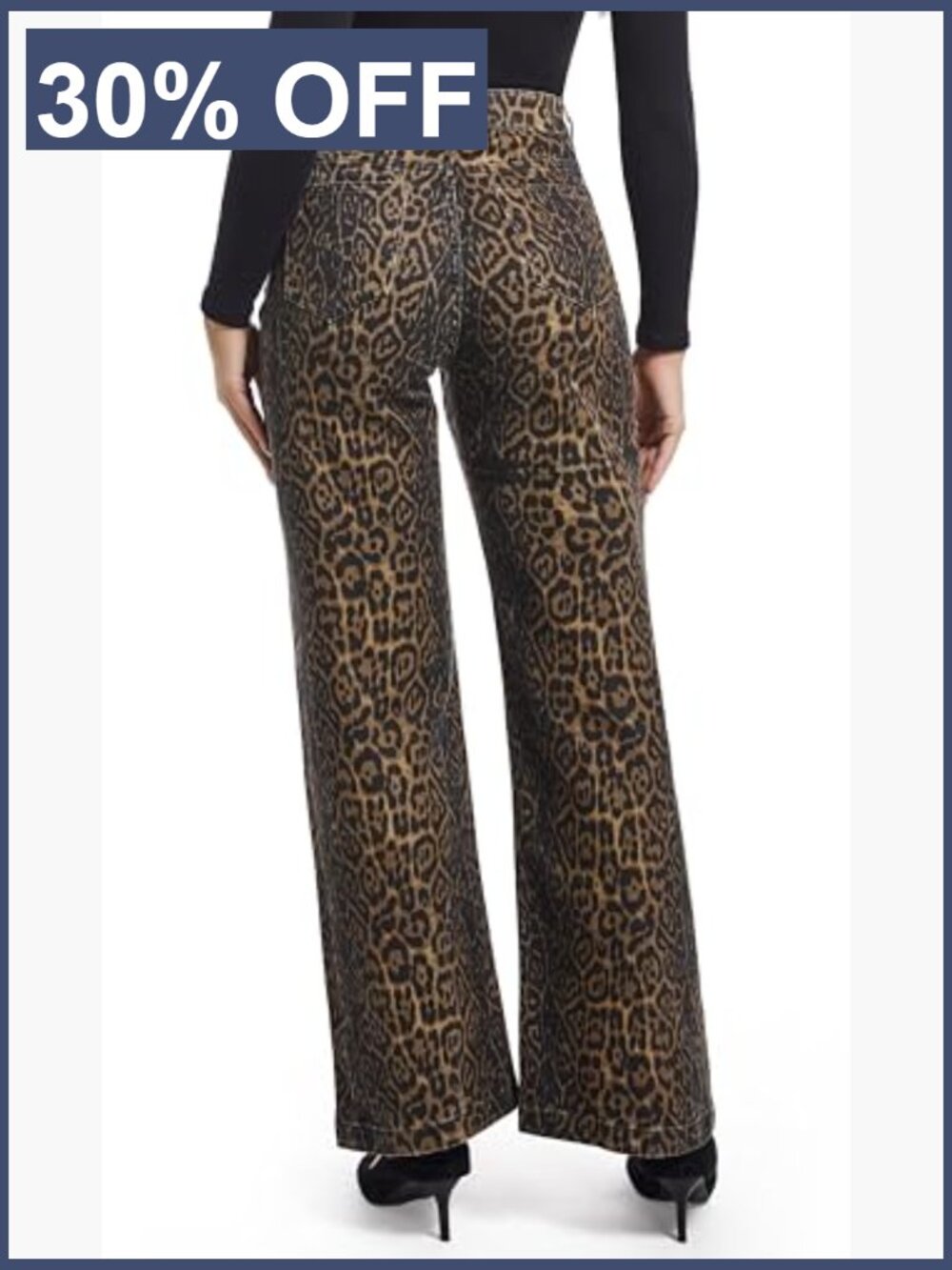 High Waisted Straight Leg Stretch Pull On Jeans - Picture 3 of 6